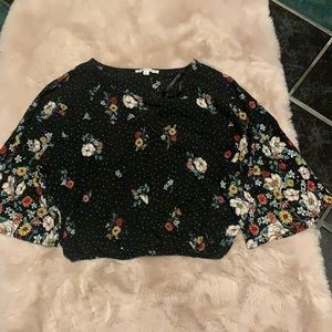 Floral V-neck